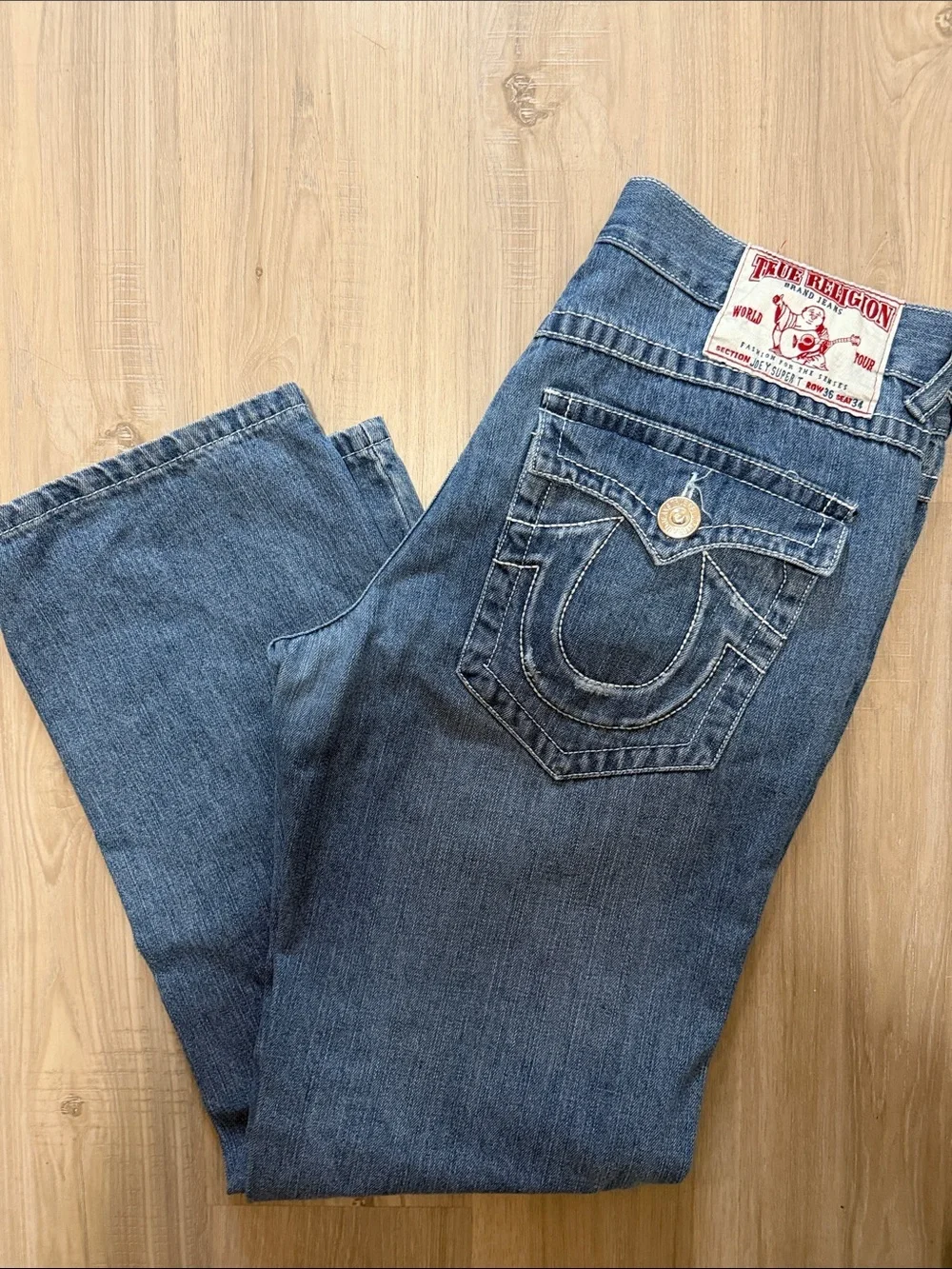 True Religion Joey Super T USA Denim Jeans.  Sz 36/34